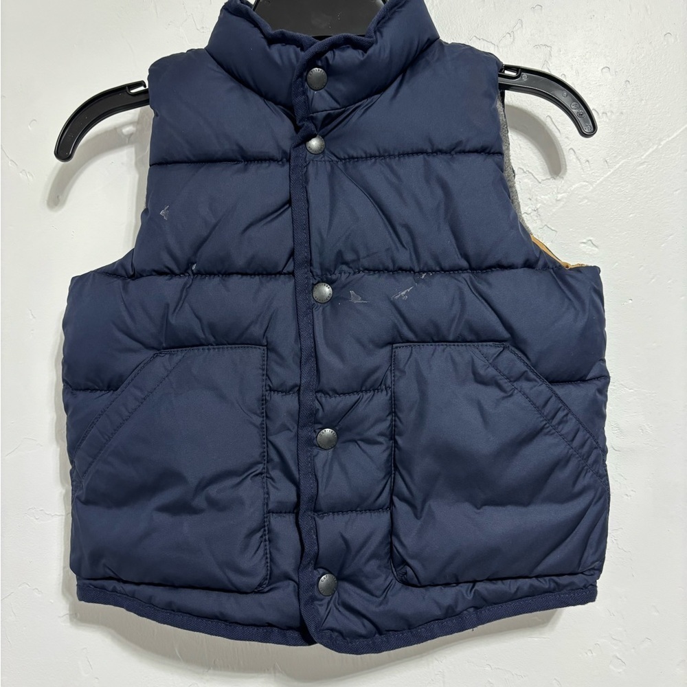 babyGap Navy Blue Boys Puffer Vest Jacket Full Zip Size 4